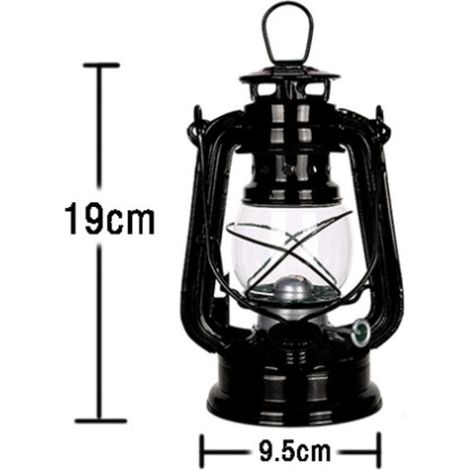Lampe à pétrole, lampe d'ambiance de camping portable pour tente extérieure, lampe décorative en fer, adaptée à une utilisation intérieure ou extérieure (1/4)