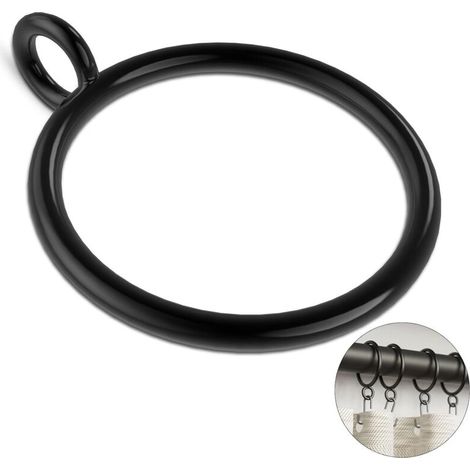 Confezione da 50 anelli per tende in metallo con occhielli, diametro interno 3,8 cm, anelli per bastoni per tende (adatti a bastoni fino a 3,2 cm) (1/4)