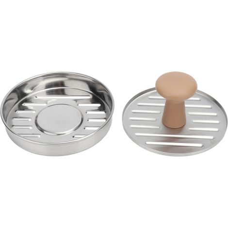 Hamburger-Fleischpresse aus Edelstahl mit Kunststoffgriff, Form für Patties (1/5)