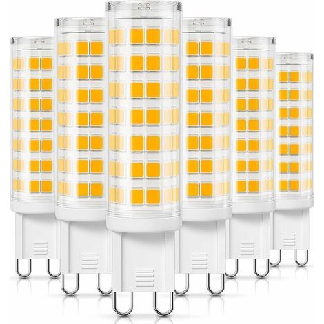 Lot De 5 Ampoules Led G9, 6 W 550 Lm Blanc Neutre 4000K, Remplacement Pour Ampoules Halogènes 50 W 60 W, Angle De Faisceau Sans Scintillement À 360°, Non Dimmable Ac 220-240 V