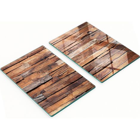 Planches à découper décoratives en verre pour cuisine, à fixer au mur en bois, 2 x 40 x 52 cm (1/5)