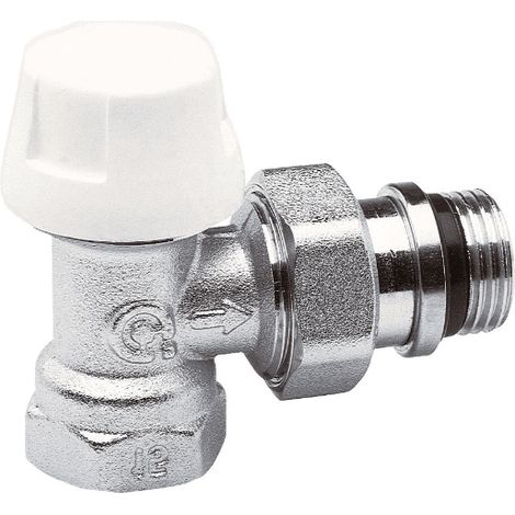 Thermador – Robinet thermostatique équerre chromé 1/2'' – Tête thermostatique pour radiateur – Raccordement rapide et étanche