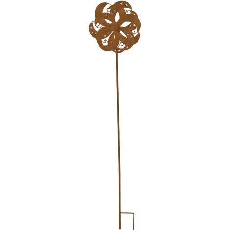 Moulin fleur tournante coloré 28x16x134cm