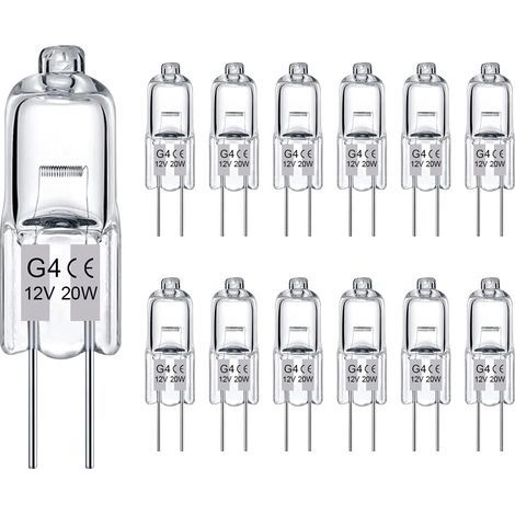 Ampoule Halogène G4 (20 Pièces) Ampoule G4 12v 20w Ampoules Halogènes Dimmable Blanc Chaud 160lm, 2 Broches Ampoule Halogene Pour,Paysage éclairage (1/5)