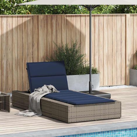 Maison Exclusive - Sonnenliege mit schwebender Auflage Grau Poly