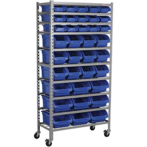 Sealey Mobile Bin Storage System with 36 Bins TPS36