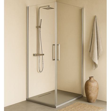 Exagonshop Box doccia 70x80 doppio battente vetro temperato 6 mm