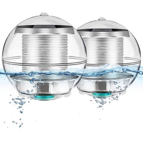 QAZQA Lampes de Piscine, Solaire Flotteur de Piscine Lumière 7 Couleurs Changement Éclairage pour Plan d'eau led pour le Jardin le Patio la Galerie ou la Piscine (2 PIÈCES) (1/5)