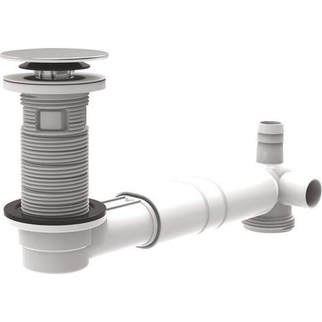 Tubulure de lavabo extra-plate avec Bonde universelle - Valentin (1/2)