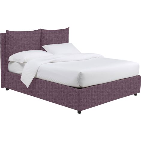 Letto Singolo Penrith, Sfoderabile, Contenitore Made in Italy, Viola Lilla