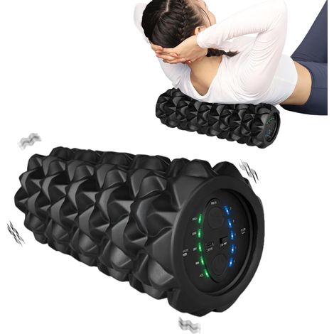 Rouleau de Massage, Foam Roller électrique avec 5 Vitesses Rouleau Massage Vibrant de Point de Déclenchement rouleau d'exercice Rechargeable pour les Tissus Profonds (1/5)
