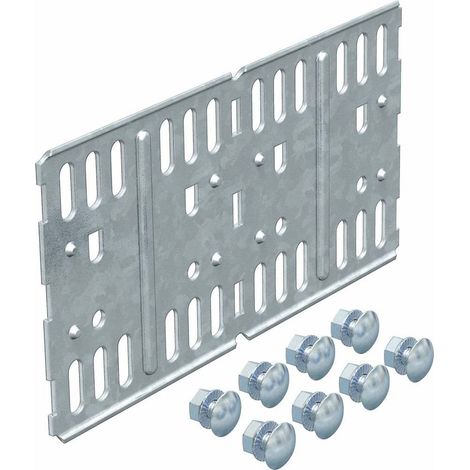OBO Bettermann Raccord longitudinal et angulaire pour chemin de câbles, horizontal 110x200 Acier sendzimiré, 6067131 (1/2)