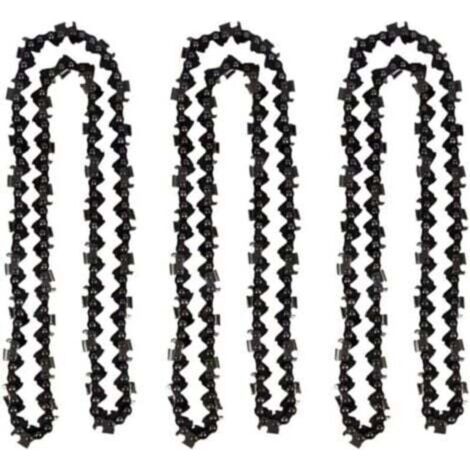 Chaîne tronçonneuse - Lot de 3 chaînes de 50 cm (0.325", 1.5mm, 76DL) pour Timberpro CS4500/CS5200/CS5800/CS6150/CS6200, Hyundai HYC6220, Dynamac DY36, Echo Dolmar - Chrome dur industriel (1/4)