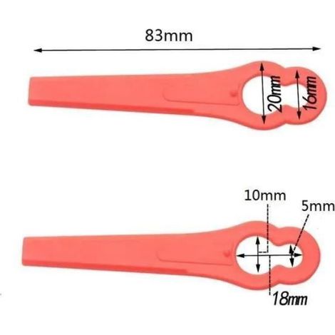 Lot de 100 Lames Compatible pour Coupe Bordure Stihl PolyCut 2-2 PolyCut 3-2, FSA 45 FSA 57 FSE 52,Lames en Plastique pour Stihl (1/3)