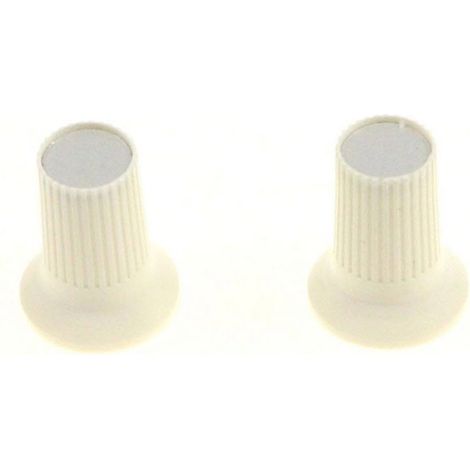 BOUTON DE COMMANDE BLANC X 2 pour FOUR BRANDT - 92X4775 (1/2)