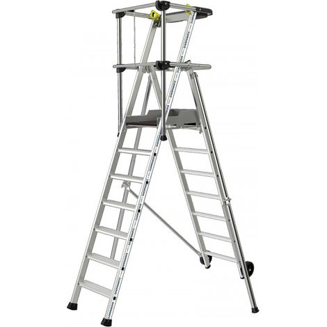 Tubesca Comabi – Plateforme échafaudage Sherpamatic fixe 7 marches – Charge maximale 150kg – Largeur 600mm – SKU 2272157 (1/5)