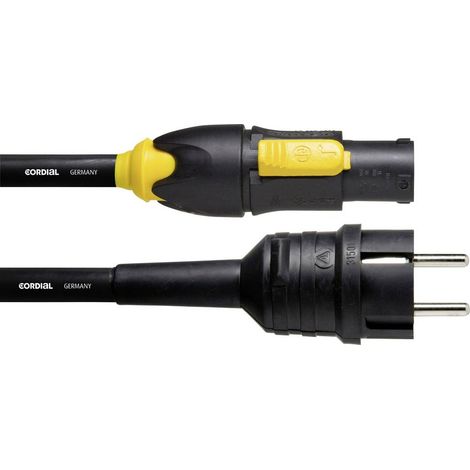 Câble de raccordement alimentation Cordial CFCA 10 S-TRUE 1 [1x Prise mâle + contact de protection - 1x PowerCon mâle] (1/2)
