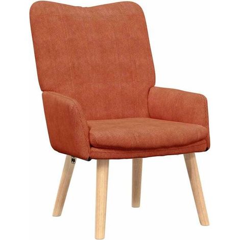 Fauteuil en Tissu Rouge et Orange, 63 x 67 x 94 cm (1/5)