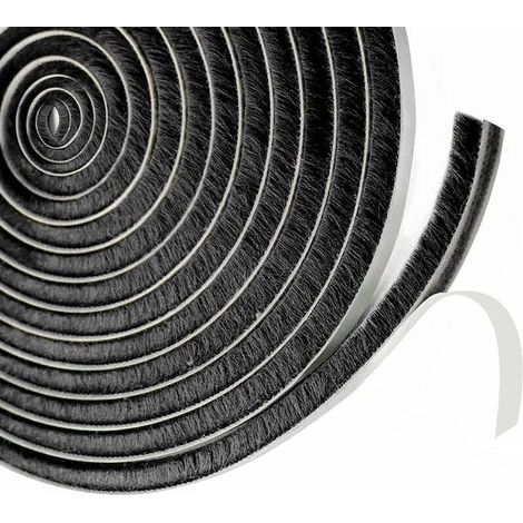 Joint brosse porte coulissante,9 mm(B) x 23 mm(D) x6M(L) Joint Fenetrepour Lsolation Phonique Porte,volet isolant(Gris) (1/5)