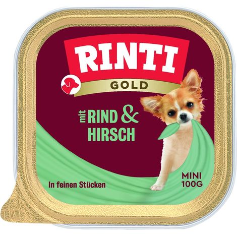 Rinti  Gold Mini  Bandeja 100g - Ciervo con ternera 100g