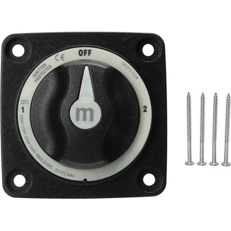 Interruttore selettore batteria da 300 A, interruttore di disconnessione batteria marino a 3 posizioni per impieghi gravosi, ideale per barche e camper.