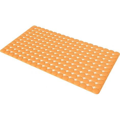 TAPPETO ANTISCIVOLO PER VASCA MOD. RONDO'  CM 72X36- Arancio- DH- pezzi 1
