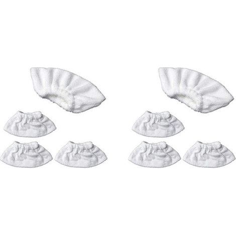 Ensemble de 8 Couvercles En Microfibre pour Buse à Main EasyFix Nettoyeur à Vapeur SC1, SC2, SC3, SC4, SC5 (1/3)
