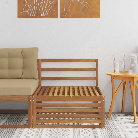Outdoor Mittelsofa Massivholz Akazie Natur 79 x 83 x 73 cm