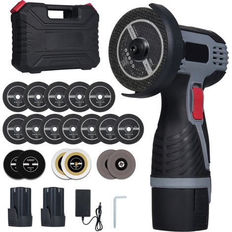 Meuleuse sans balais 17000tr/min – 168V 2x20Ah, LED, coupe brique/bois/pierre/acier (1/4)