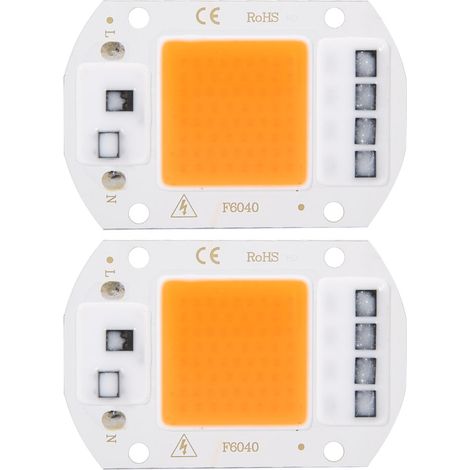 Puce Led Cob Intégrée 50W - Source Lumineuse Spectre Complet - Dissipation Thermique Élevée - Pour Projet Diy Lampe De Culture (1/5)