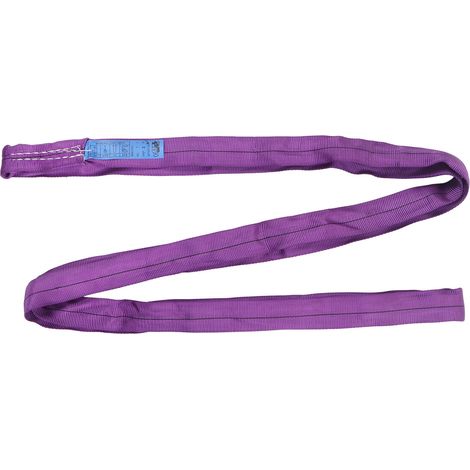 Flexibles Hebeband aus violettem Polyester, Tragfähigkeit 1 Tonne (2205 lb), Länge 2 m (6,56 ft), zum Heben und Abschleppen. (1/5)