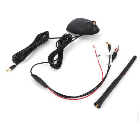 Eosnow Antenna DAB+GPS+FM per auto, amplificata attiva, supporto per tetto superiore, impermeabile, antipolvere, universale