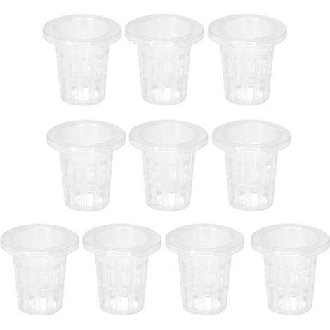 10 pcs/Ensemble en Plastique Hydroponique Panier Tasse Respirant Plante Pot pour Jardin Balcon Plantation (1/5)