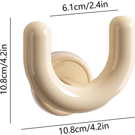 Scarpiera da parete - porta scarpe con ventosa, contenitore, Geschikt voor shoe organizers for entranceways, bathrooms, wardrobes, etc - beige (1/3)