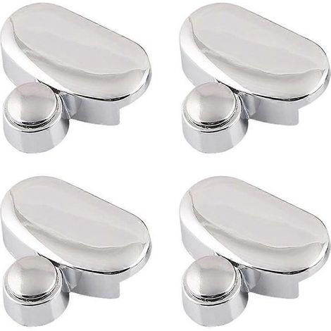 Clips pour miroir de salle de bain, ensembles de clips pour miroir, clips en verre, clips de fixation, accessoires pour supports ovales, adaptés aux miroirs de 3 à 5 mm d'épaisseur (ensemble de 4 pièc (1/3)