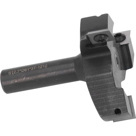 Fraises à surfacer pour défonceuse CNC S12,7 x D61 x H65 mm 3 dents, queue 1/2 po, lames amovibles, pour aplanir plateau et raboter dalle (1/5)