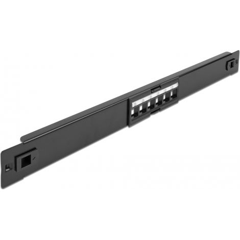Delock Panel de conexiÃ³n Keystone de 19 y 6 puertos sin herramientas