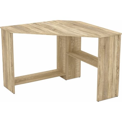 Mesa de ordenador esquinera Austin 302, Roble Sonoma, Rectangular, Número de puertas: 0, Número de cajones: 0, 73x80x80cm