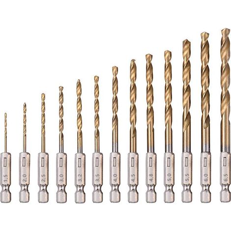 Forêt Hélicoïdal en Titane Enduit Twist Drill Bits HSS Forets Hélicoïdaux (1/5)