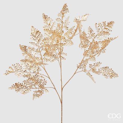 EDG Enzo De Gasperi Felce Ramo Decorazione Natale H 100 Cm Oro