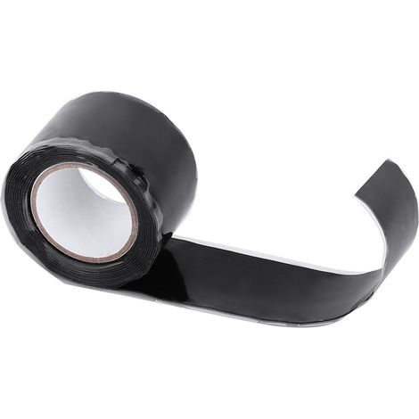 Lot de 2 rouleaux de ruban adhésif noir en silicone résistant aux hautes températures, 0,5 mm x 25 mm x 1,5 m (1/5)
