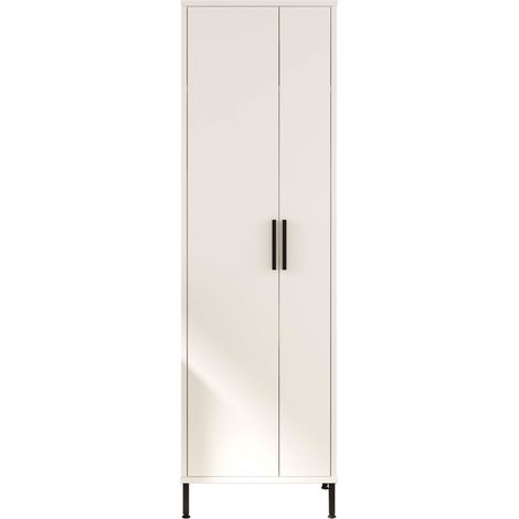 Armoire multifonctionnelle en bois "Jienna" - 50 x 36 x 165 cm - Blanc (1/4)