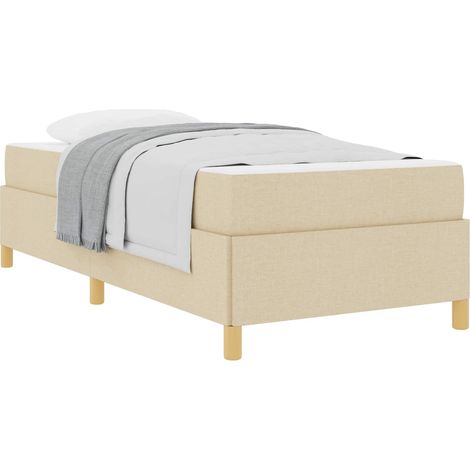 Maison Exclusive - Cadre de lit avec matelas Crème 80 x 200 cm tissu