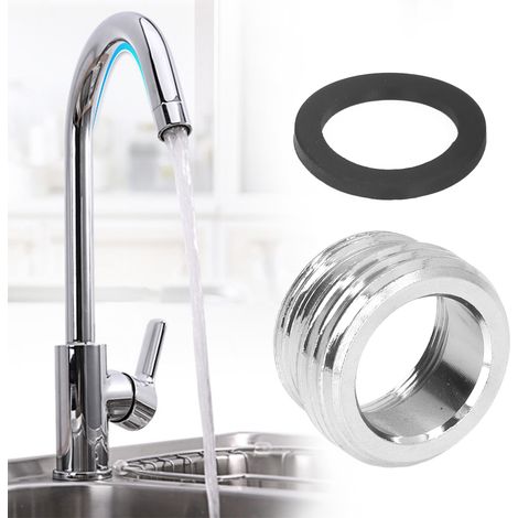 2 Adaptateurs de Robinet Droits Filetés Mâle 15/16" Femelle 27/32" vers 17/16" pour Tuyau d'Arrosage