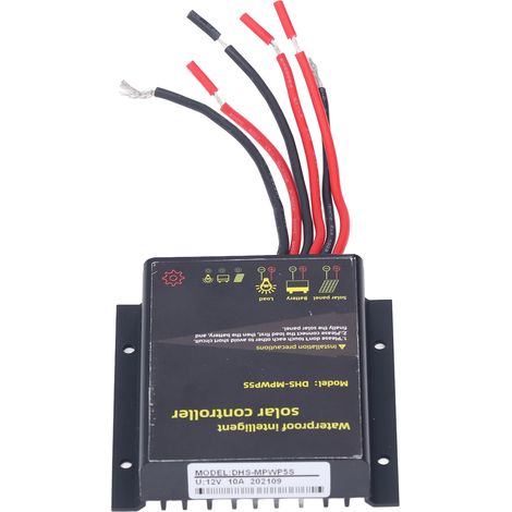 Régulateur de charge solaire MPPT intelligent étanche 12V 10A, protecteur de batterie, contrôleur de régulation pour panneau solaire DHSMPWP5S (1/5)