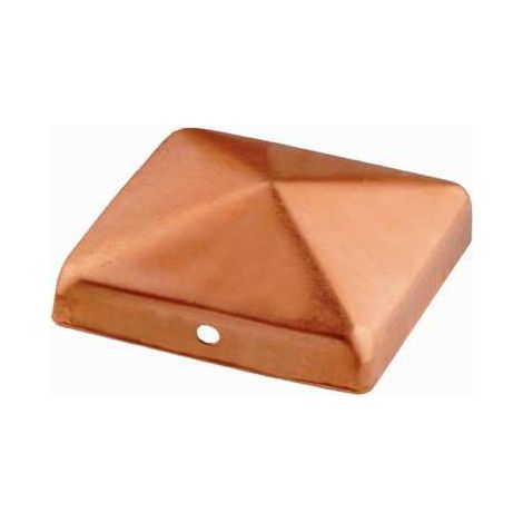 Copertura per pali a piramide in rame 70 x 70 mm.