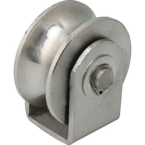 Crea – Poulie fixe en acier inoxydable type U – Charge maximale 262g – Dimensions 4,8 x 5,35 x 3,6 cm – Pour rails de tubes circulaires (1/2)