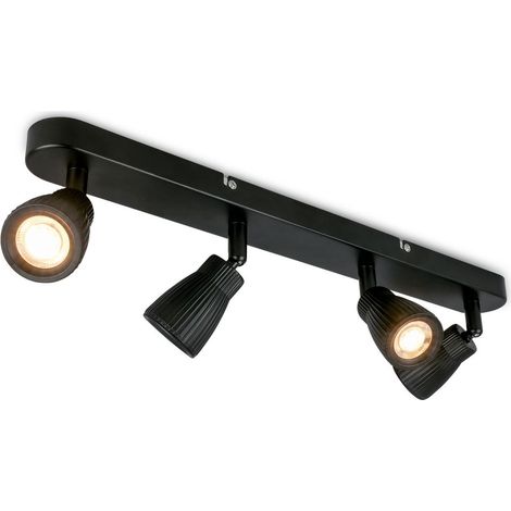 Briloner LED Deckenlampe Schwenkbar 52,5 cm 14W 1600lm 3000K Warmweiß 4-flammig Schwarz - Deckenstrahler Wohnzimmer Flur Küche Büro (1/5)