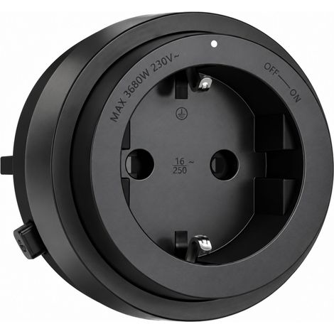 Presa Schuko Tedesco 16A 220V Per Multipresa Da Binario GONEO Power Track (Nero) (1/3)