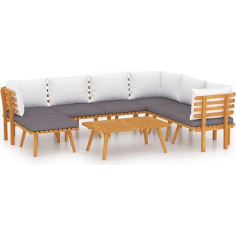 Maison Exclusive - Set Divani da Giardino 8 pz con Cuscini in Massello di Acacia (1/5)
